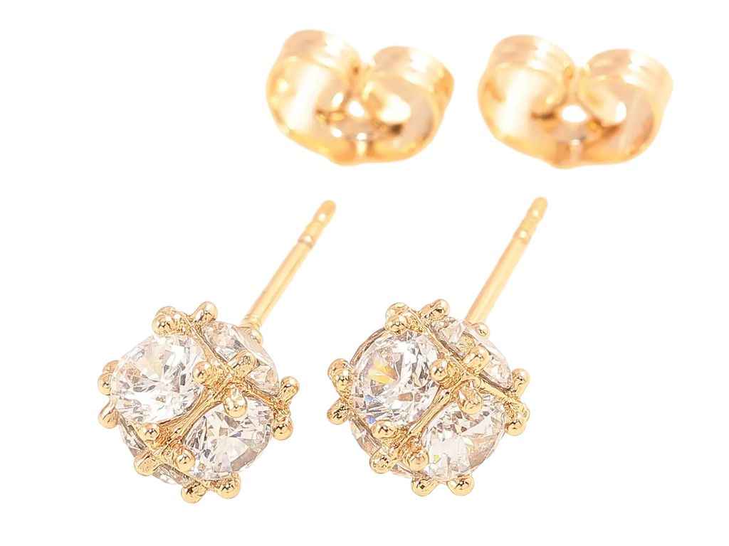 Сережки Позолота 18K пусети Кульки з кристалів (276971) ТМ XUPING Сережки Позолота 18K пусети Кульки з кристалів (276971) ТМ XUPING