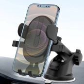 Автотримач для телефону захоплення під вагою XO "C60" телескопічний (автозахоплення) Black. Зображення №3