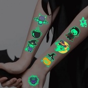 Набор детских временных татуировок "Halloween glow" kids-tatto-halloween-glow-set-1. Изображение №2