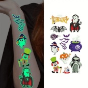 Набор детских временных татуировок "Halloween glow" kids-tatto-halloween-glow-set-1. Изображение №3