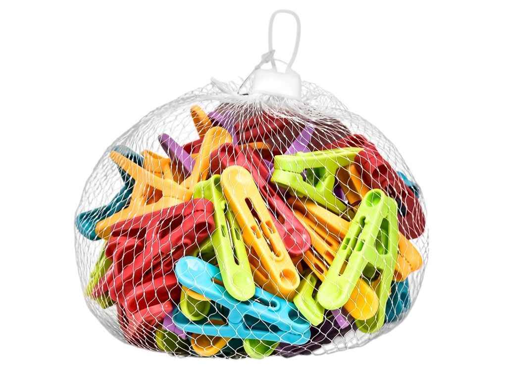 Прищіпки 50шт/уп побутові в сітці 5*3*1см R89638 ТМ STENSON Прищіпки 50шт/уп побутові в сітці 5*3*1см R89638 ТМ STENSON