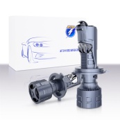 Лампа LED Міні Лінзи H4 D25мм 70/100w 8000/11000Lm 6500K 3570+1860*2 Chip Matrix 12V "M01M". Зображення №2