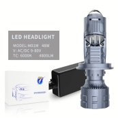 Лампа LED Міні Лінзи H4 D25мм 70/100w 8000/11000Lm 6500K 3570+1860*2 Chip Matrix 12V "M01M". Зображення №4
