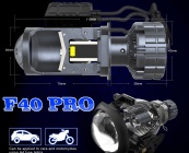 Лампа LED Міні Лінзи H4 D36мм 90/140w 10000/15000Lm 6000K 7035+7535 Module 9-30V Canbus F40PRO. Изображение №2