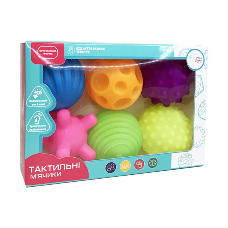 Набор тактильных мячиков "Яркие" MGZ-0932 Набор тактильных мячиков "Яркие" MGZ-0932