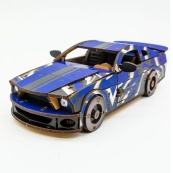 Деревянный 3D конструктор Mustang GT Puz-00642, 162 детали. Изображение №3