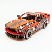 Дерев'яний 3D конструктор Mustang GT Puz-00641, 162 деталей. Зображення №2