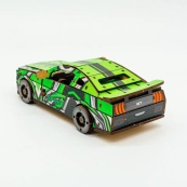 Деревянный 3D конструктор Mustang GT Puz-00640, 162 детали. Изображение №4
