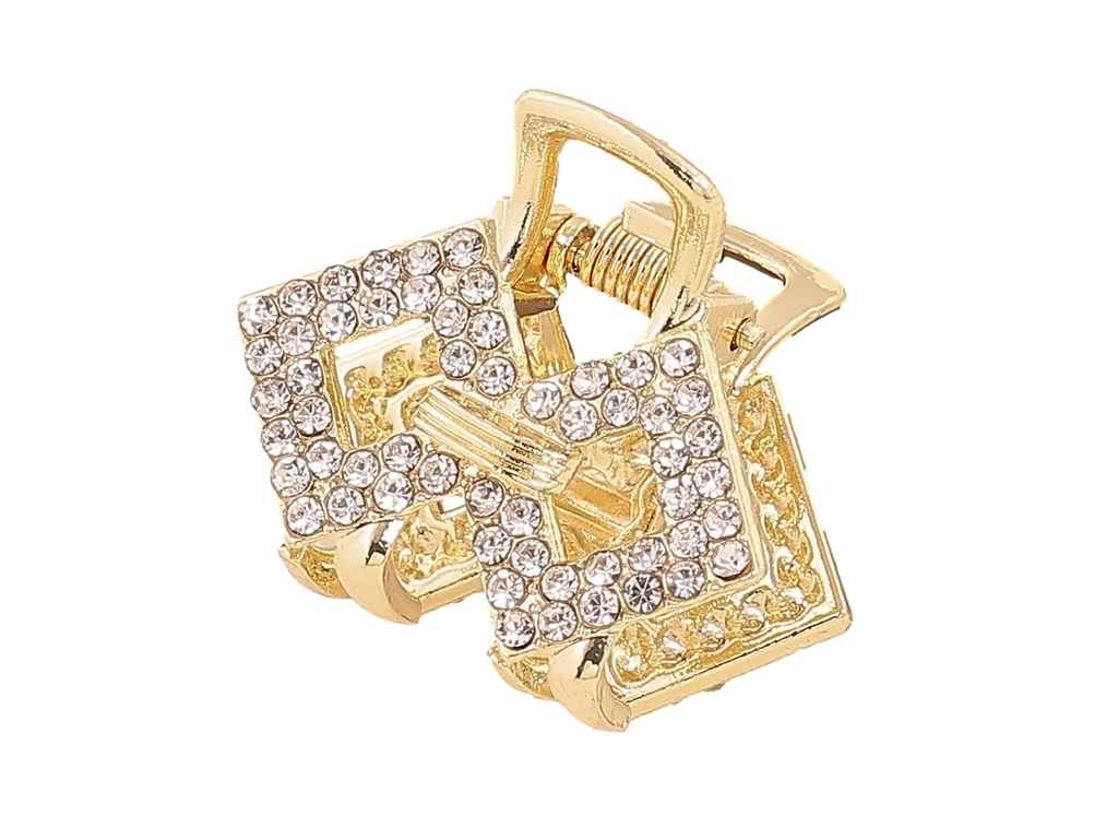 Заколка-краб 2,8см метал «Візерунок зі стразами» (289831) ТМ XUPING Заколка-краб 2,8см метал «Візерунок зі стразами» (289831) ТМ XUPING