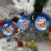 Творчий набір для створення 3-х ялинкових прикрас "Fairytale Christmas" FDCKW-051. Зображення №4