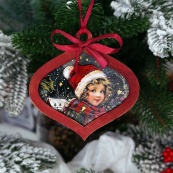 Творчий набір для створення 3-х ялинкових прикрас "Vintage Christmas" FDCKW-053. Зображення №8