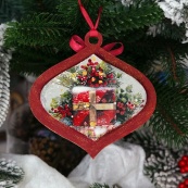 Творчий набір для створення 3-х ялинкових прикрас "Vintage Christmas" FDCKW-053. Зображення №9