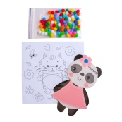 Набор для творчества Панда Pompon Art 10100691, 100 помпонов и раскраска. Изображение №3 Набор для творчества Панда Pompon Art 10100691, 100 помпонов и раскраска. Изображение №3
