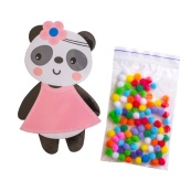 Набор для творчества Панда Pompon Art 10100691, 100 помпонов и раскраска. Изображение №4 Набор для творчества Панда Pompon Art 10100691, 100 помпонов и раскраска. Изображение №4