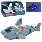 Интерактивная игрушка "Робот Акула" S-2A(White) белый, музыка, свет, подвижные детали, ездит. Изображение №2