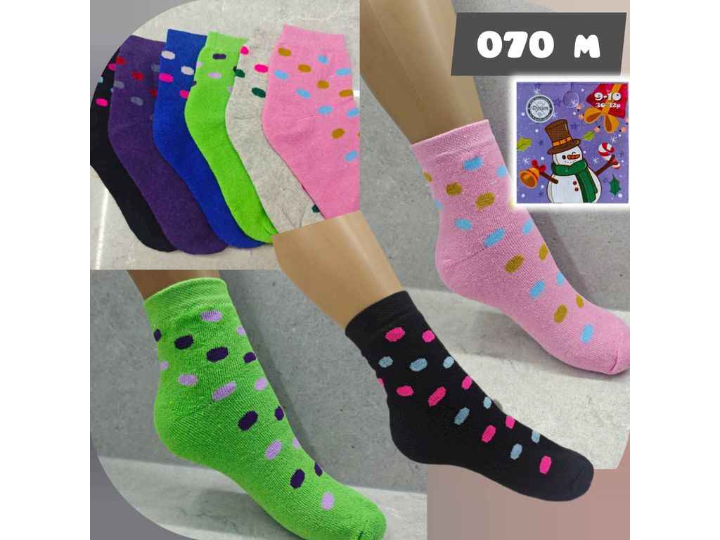 Шкарпетки 12пар дитячі махрові дівчинка 070М р.5-6 ТМ KIDS Шкарпетки 12пар дитячі махрові дівчинка 070М р.5-6 ТМ KIDS