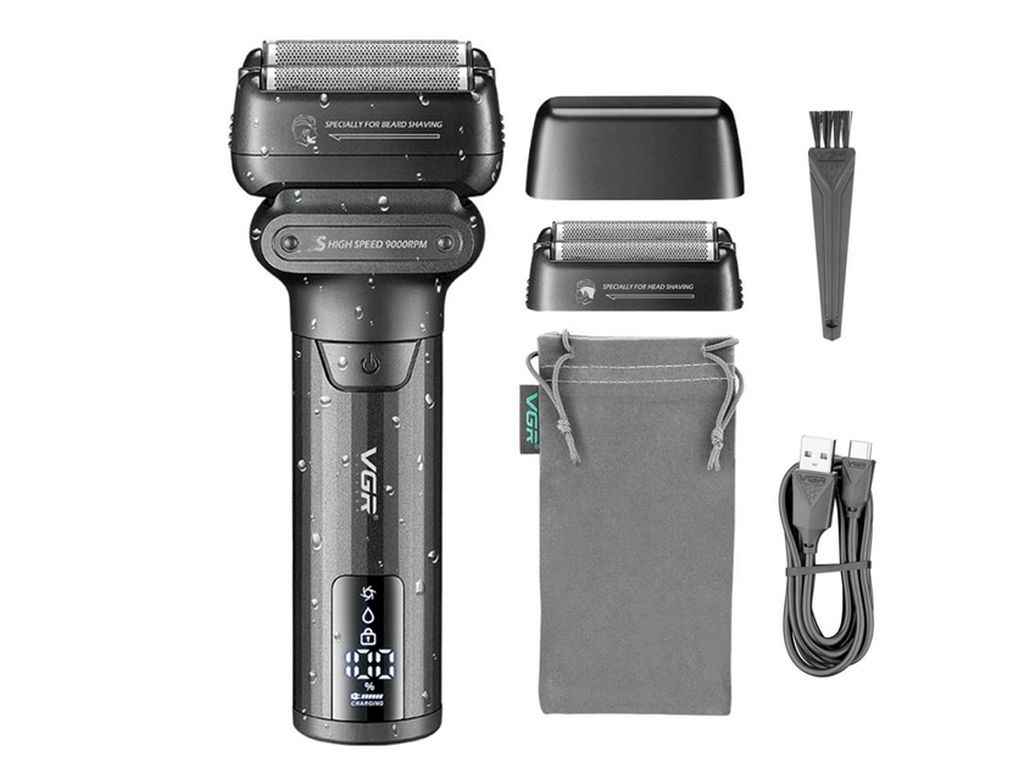 Електробритва 5Вт Акумулятор VGR V-368 шейвер, подвійне лезо, LED Display, IPX6 ТМ VGR Електробритва 5Вт Акумулятор VGR V-368 шейвер, подвійне лезо, LED Display, IPX6 ТМ VGR