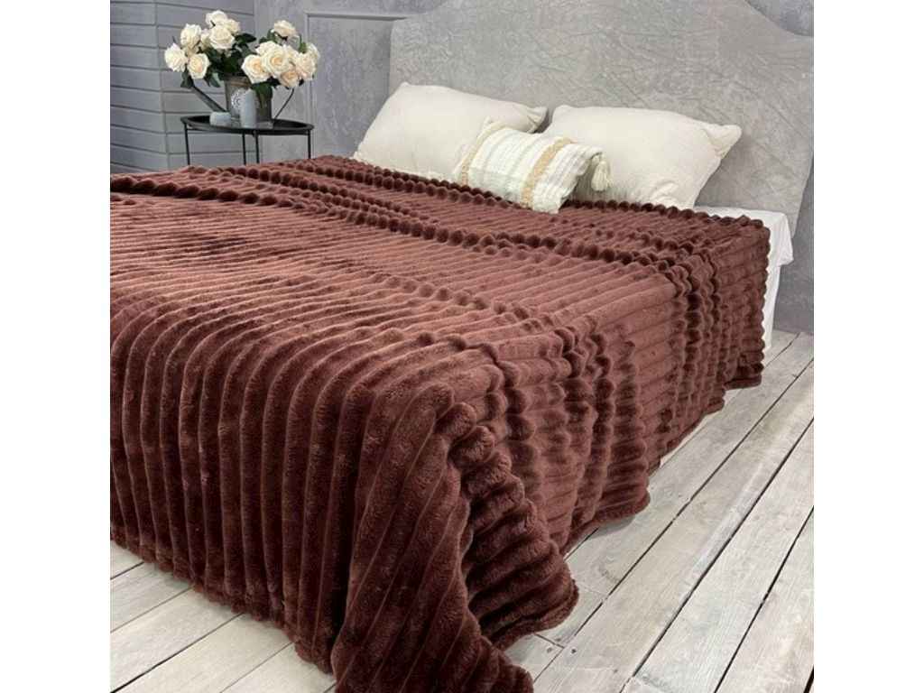 Плед 200*220 мікрофібра арт.006-44 коричневий ТМ COLORFULHOME Плед 200*220 мікрофібра арт.006-44 коричневий ТМ COLORFULHOME