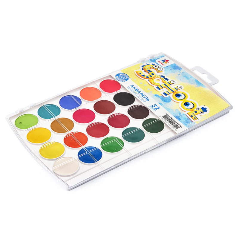 Акварельні фарби "Творчість" 400124, 32 кольори Акварельні фарби "Творчість" 400124, 32 кольори