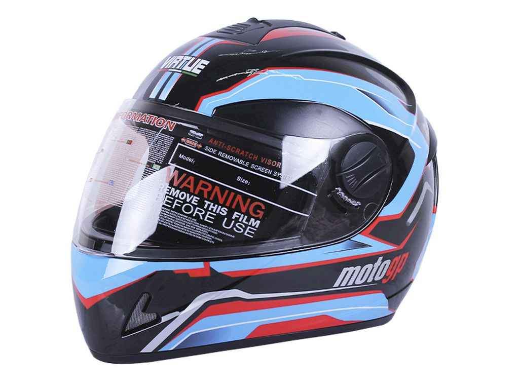 Шолом-інтеграл MD-800 HM-128 чорний з блакитним р.M ТМVIRTUE Шолом-інтеграл MD-800 HM-128 чорний з блакитним р.M ТМVIRTUE