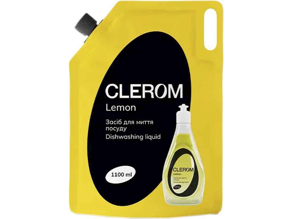 Засіб для миття посуду 1,1л Lemon дой-пак ТМ CLEROM Засіб для миття посуду 1,1л Lemon дой-пак ТМ CLEROM