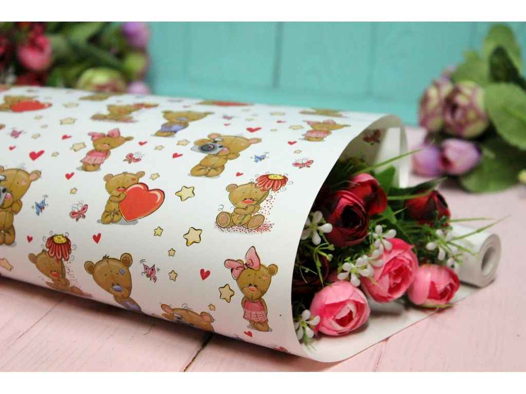 Папір подарунковий 70*100см (10л/уп) №1031БЛ ТМ УПАКОВКИН Папір подарунковий 70*100см (10л/уп) №1031БЛ ТМ УПАКОВКИН