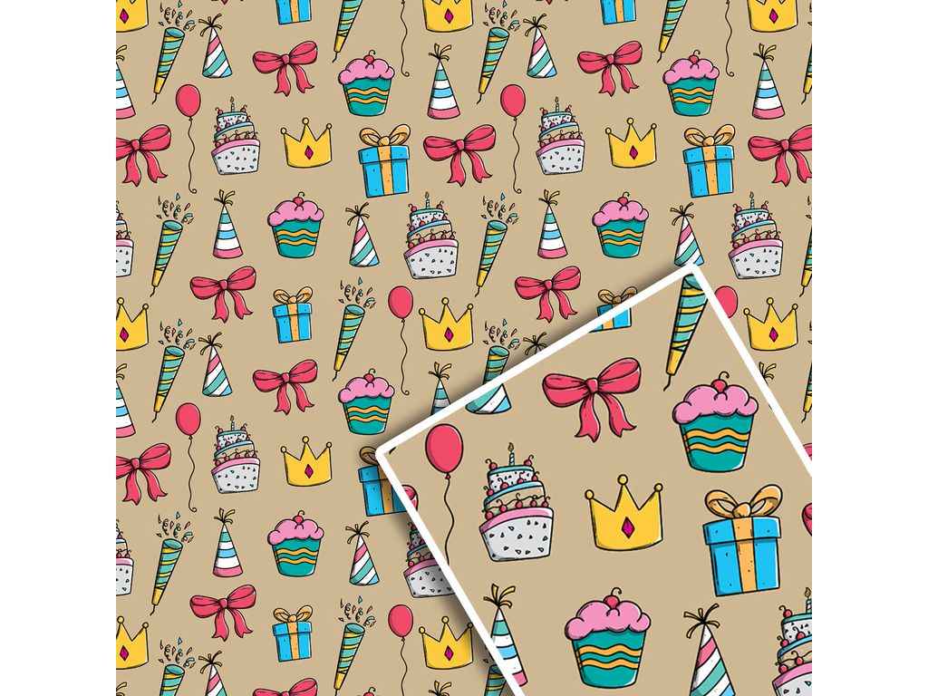 Папір подарунковий крафт 70*100см (10л/уп) №1041БР ТМ УПАКОВКИН Папір подарунковий крафт 70*100см (10л/уп) №1041БР ТМ УПАКОВКИН