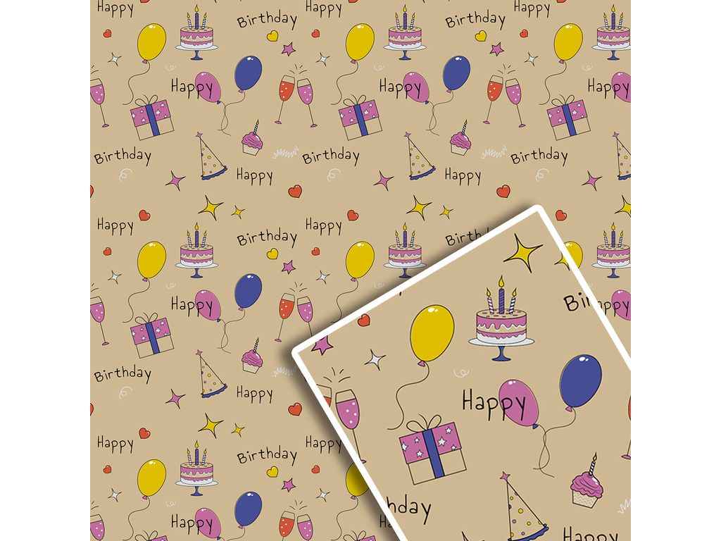 Папір подарунковий крафт 70*100см (10л/уп) №1043БР ТМ УПАКОВКИН Папір подарунковий крафт 70*100см (10л/уп) №1043БР ТМ УПАКОВКИН