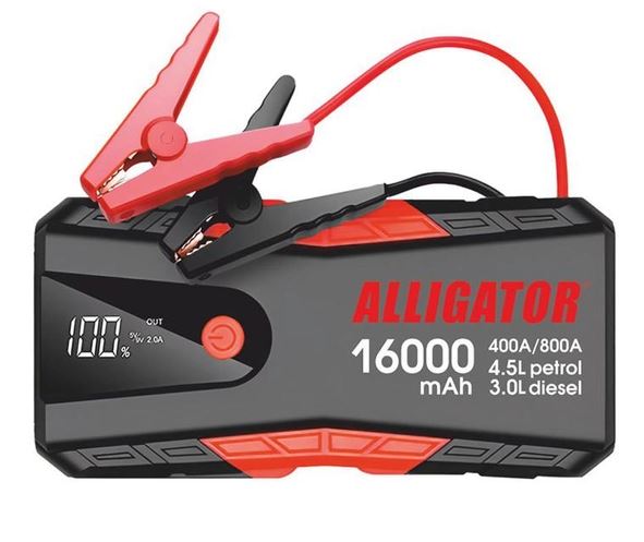 Зарядно-Пусковий Пристрій 400А старт - 16000 mAh - 12В- "Alligator" Jump Starter JS840 Зарядно-Пусковий Пристрій 400А старт - 16000 mAh - 12В- "Alligator" Jump Starter JS840