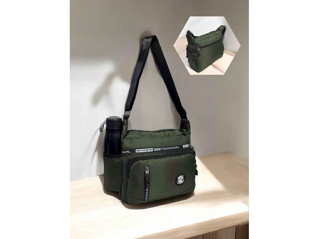 Сумка чоловіча хакі 24*11*28,5см м.0722 плащівка ТМ SP Сумка чоловіча хакі 24*11*28,5см м.0722 плащівка ТМ SP