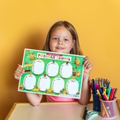 Детское расписание уроков "Котики" 10104271 А4. Изображение №8