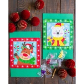 Дитячий набір для творчості "Новорічні листівки з паєтками" 10100694. Зображення №7
