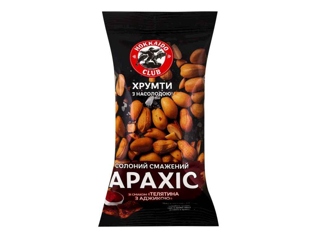 Арахіс 60г Телятина з аджикою смажений ТМHokkaido Club Арахіс 60г Телятина з аджикою смажений ТМHokkaido Club
