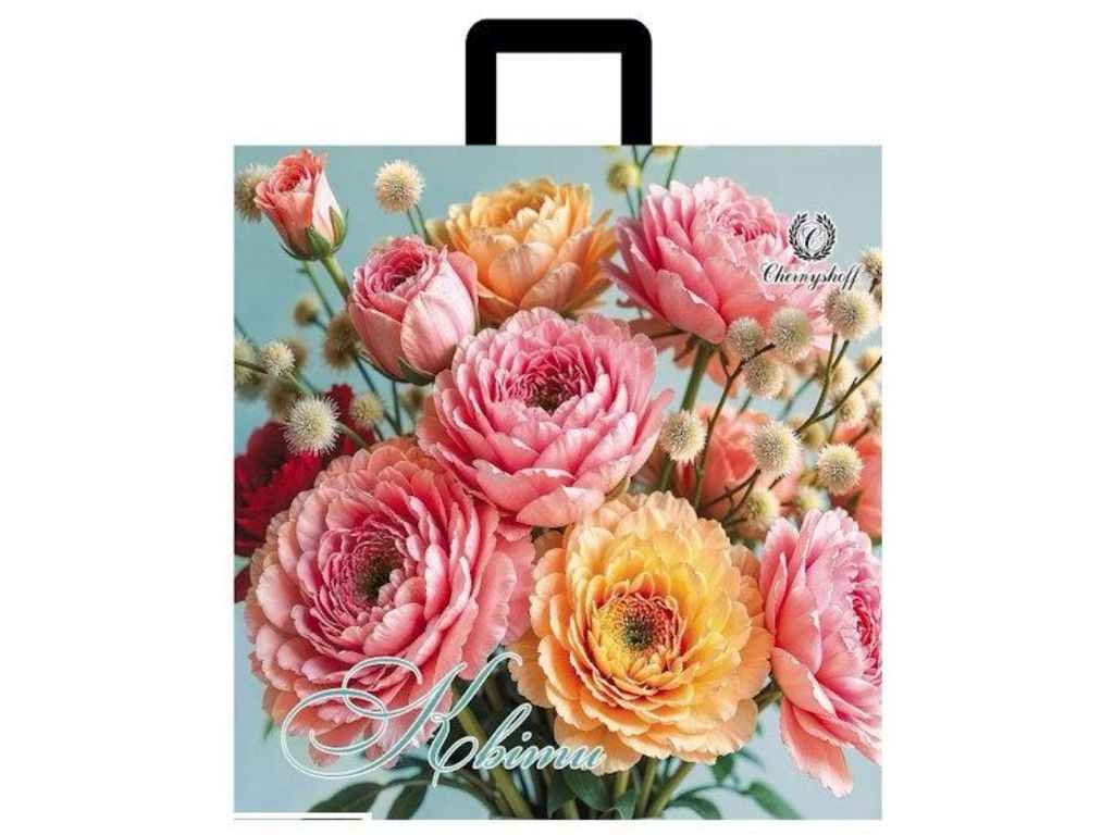 Пакет-петля 380*340мм 25шт 92мкрн Квітковий букет ТМ ПЛАСТИК ПАК Пакет-петля 380*340мм 25шт 92мкрн Квітковий букет ТМ ПЛАСТИК ПАК