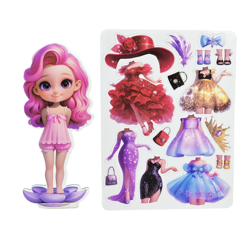 Детский набор для творчества "Магнитный гардероб" 8886-3 одежда и аксессуары Детский набор для творчества "Магнитный гардероб" 8886-3 одежда и аксессуары