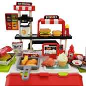 Детская игрушечная кухня "Фаст-фуд" 668-159/160(Red) с аксессуарами. Изображение №4