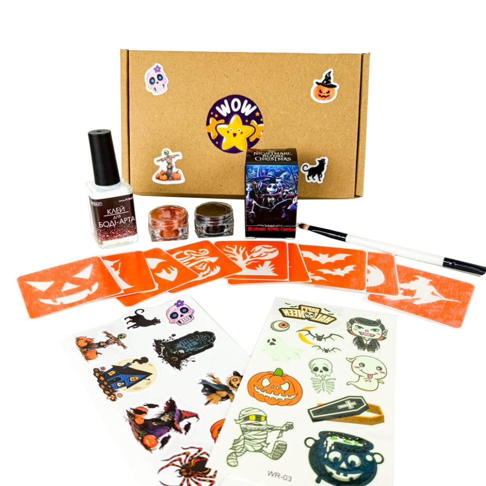 Набор для био-тату "Wow Box Хэллоуин для 1 ребенка" wow-box-halloween-1 Набор для био-тату "Wow Box Хэллоуин для 1 ребенка" wow-box-halloween-1