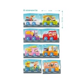 Дитяча магнітна гра "Автомобільна подорож" DoDo Toys 200253, 8 елементів. Зображення №4