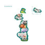 Дитяча магнітна гра "Друзі з джунглів" DoDo Toys 200256, 8 елементів. Зображення №4