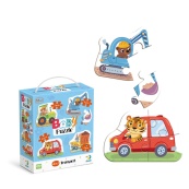 Дитячий пазл 4 в 1 "Baby puzzle. Транспорт" DoDo Toys 300685 набір 4 в 1. Зображення №2