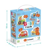 Дитячий пазл 4 в 1 "Baby puzzle. Транспорт" DoDo Toys 300685 набір 4 в 1. Зображення №5