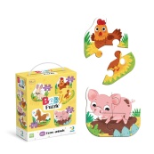 Дитячий пазл 4 в 1 "Baby puzzle. Сільські тварини" DoDo Toys 300686 набір 4 в 1. Зображення №2