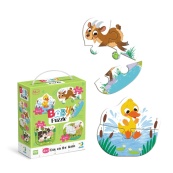 Дитячий пазл 4 в 1 "Baby puzzle. День на фермі" DoDo Toys 300687 набір 4 в 1. Зображення №2