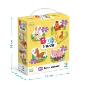 Дитячий пазл 4 в 1 "Baby puzzle. Сільські тварини" DoDo Toys 300686 набір 4 в 1. Зображення №5