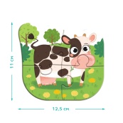 Дитячий пазл 4 в 1 "Baby puzzle. День на фермі" DoDo Toys 300687 набір 4 в 1. Зображення №4