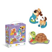 Дитячий пазл 4 в 1 "Baby puzzle. Домашні тварини" DoDo Toys 300688 набір 4 в 1. Зображення №2