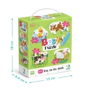 Дитячий пазл 4 в 1 "Baby puzzle. День на фермі" DoDo Toys 300687 набір 4 в 1. Зображення №5