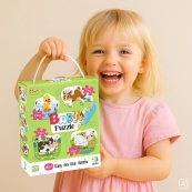 Дитячий пазл 4 в 1 "Baby puzzle. День на фермі" DoDo Toys 300687 набір 4 в 1. Зображення №6