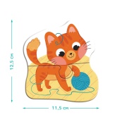 Дитячий пазл 4 в 1 "Baby puzzle. Домашні тварини" DoDo Toys 300688 набір 4 в 1. Зображення №4