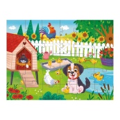 Дитячий пазл "Песик і курчата" DoDo Toys 300681, 30 елементів. Зображення №3
